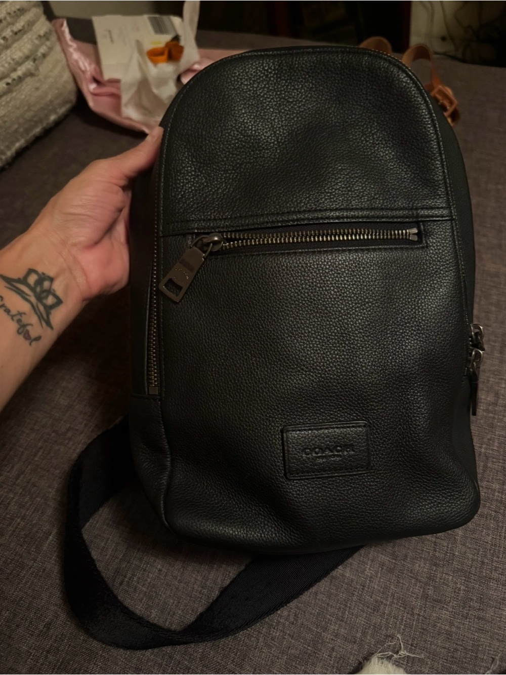 Coach West Pack sling bag made from refined pebbled leather
